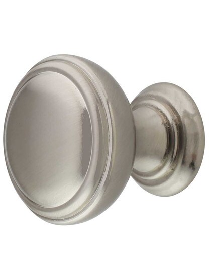Tiffany Cabinet Knob - 1 1/4 inch Diameter in Satin Nickel.